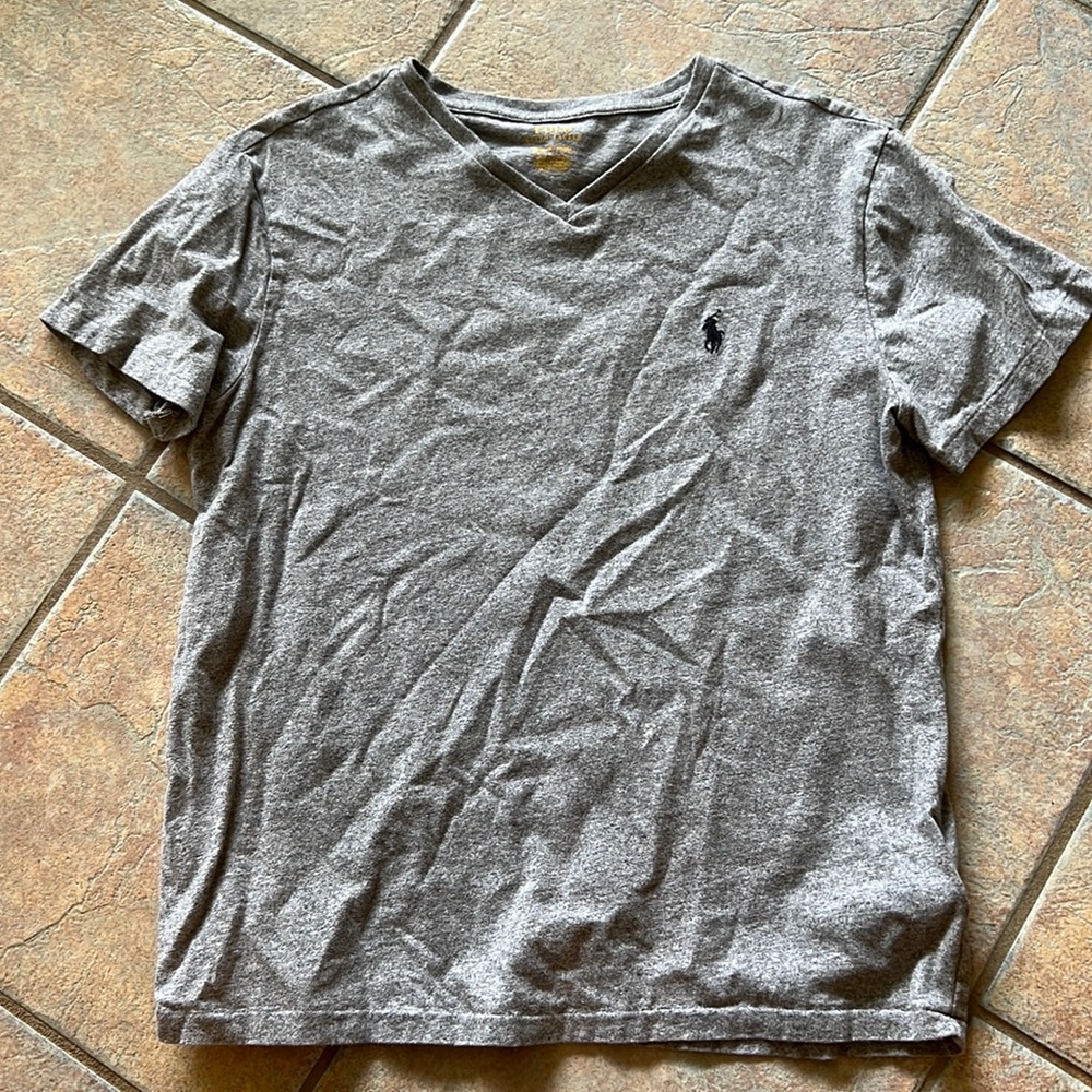 Grey Ralph Lauren Polo V neck Size medium